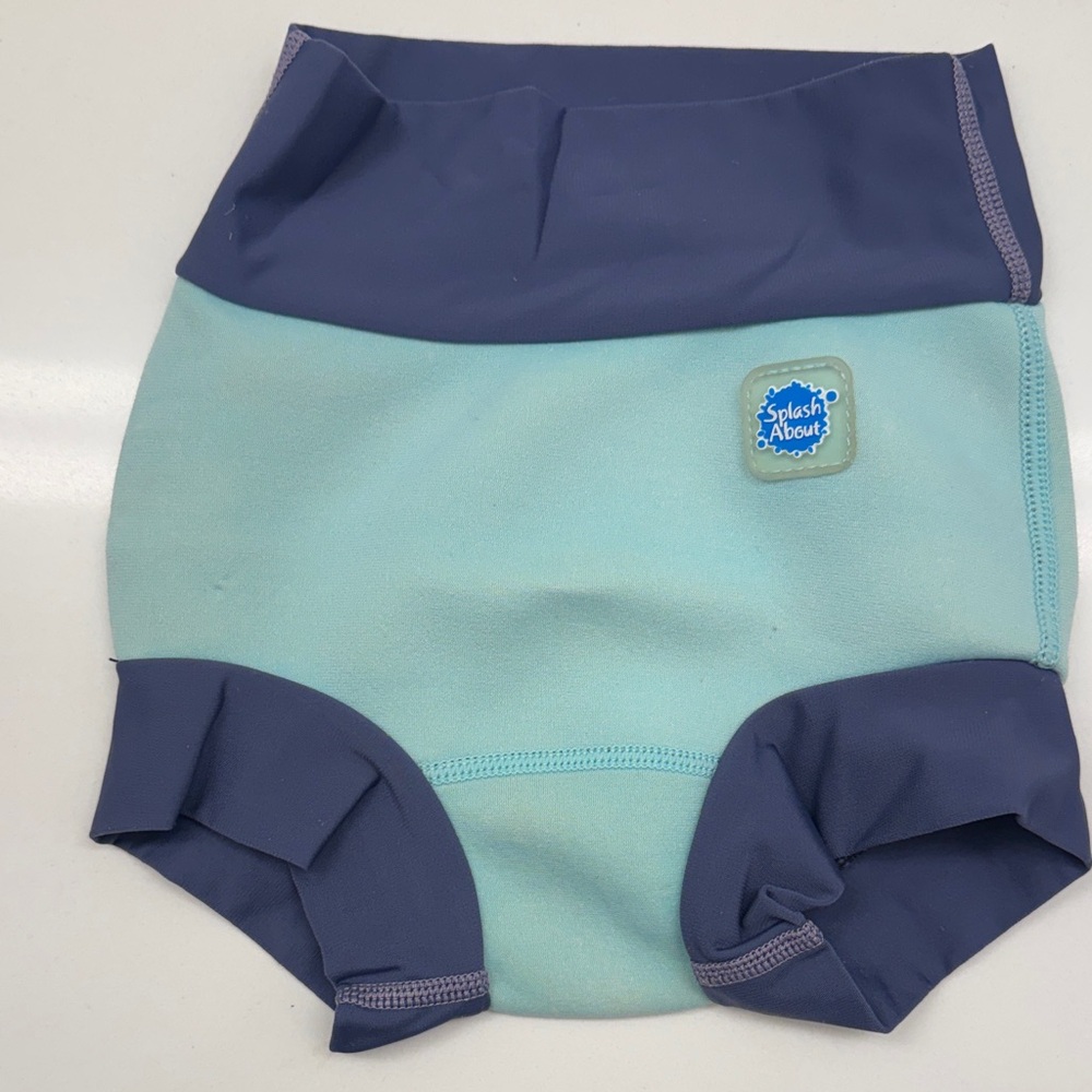 Happy Nappy / Splash About Kids Swim Trunks - Blue and Green